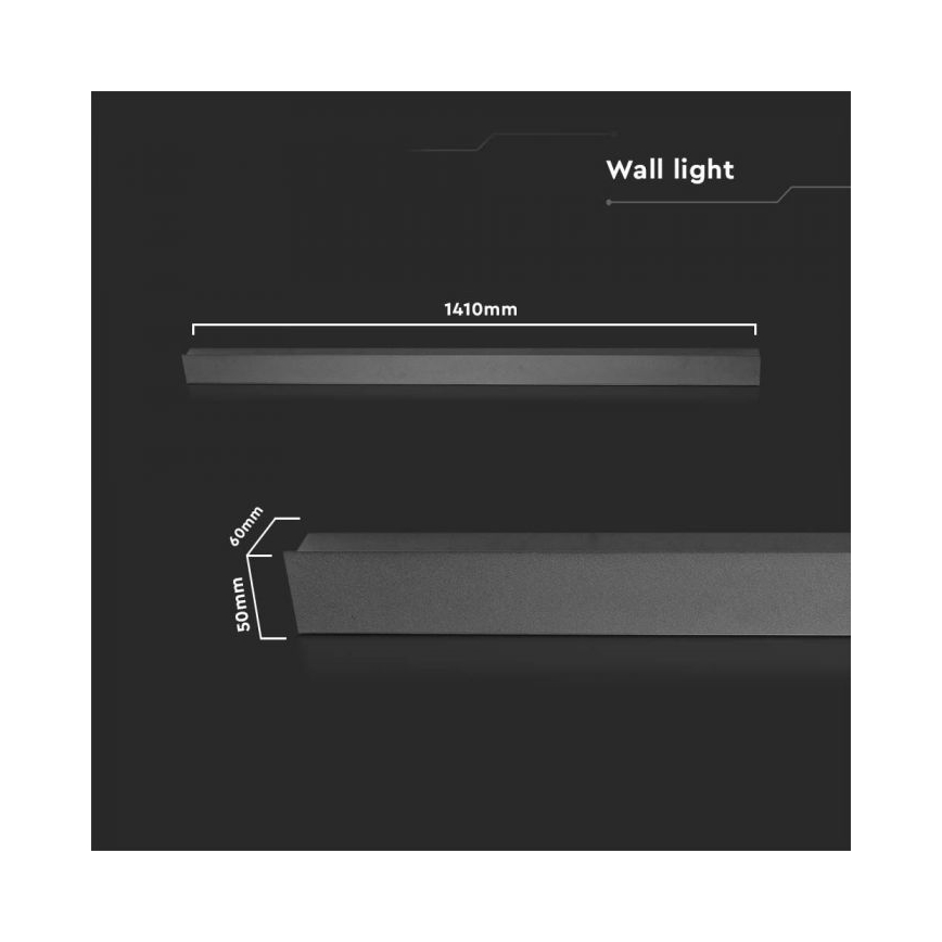 LED-ulkoseinävalaisin LED/23W/230V 4000K IP65 antrasiitti