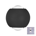 LED-ulkoseinävalaisin LED/2W/230V 3000K IP54 musta