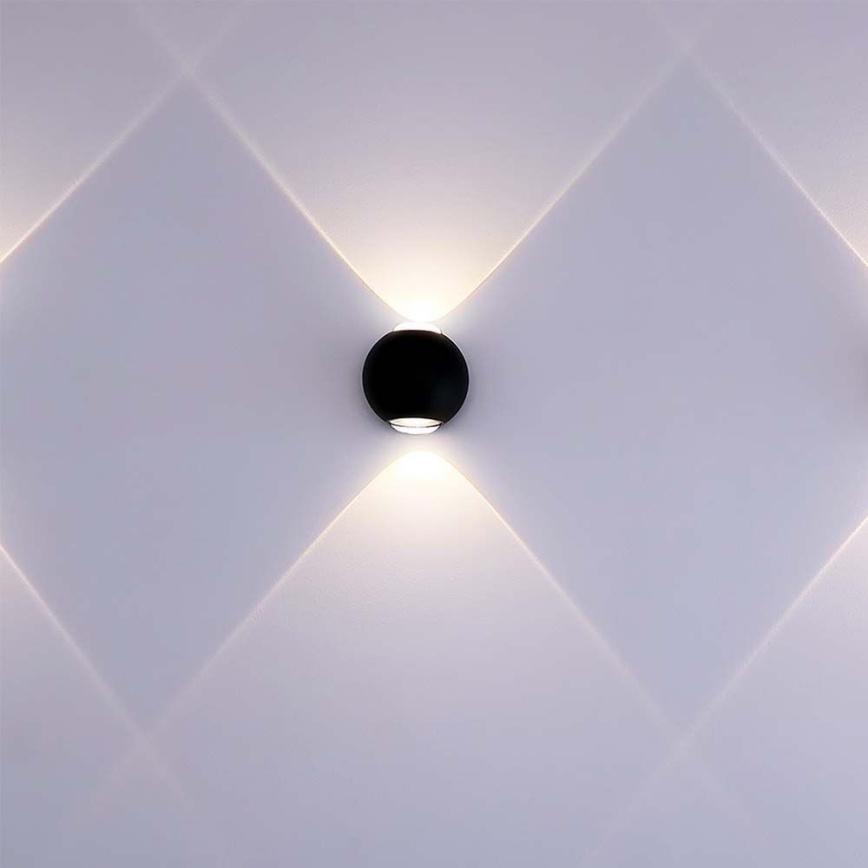 LED-ulkoseinävalaisin LED/2W/230V 4000K IP54 musta