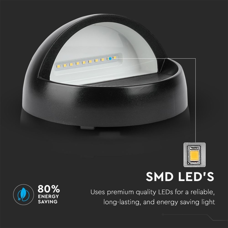 LED-ulkoseinävalaisin LED/3W/230V 4000K IP65 musta
