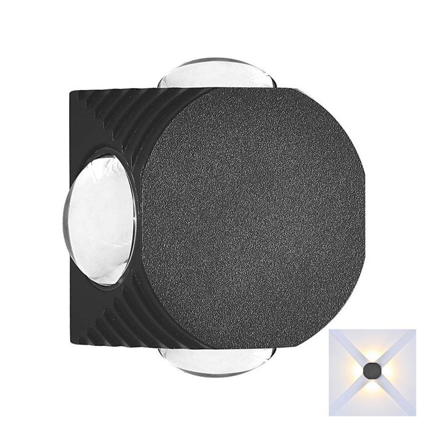 LED-ulkoseinävalaisin LED/4W/230V 3000K IP54 musta