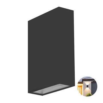 LED-ulkoseinävalaisin LED/4W/230V 3000K IP65 musta