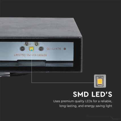 LED-ulkoseinävalaisin LED/4W/230V 3000K IP65 musta