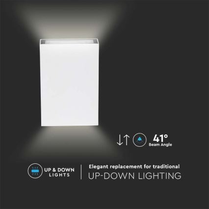 LED-ulkoseinävalaisin LED/4W/230V 3000K IP65 valkoinen