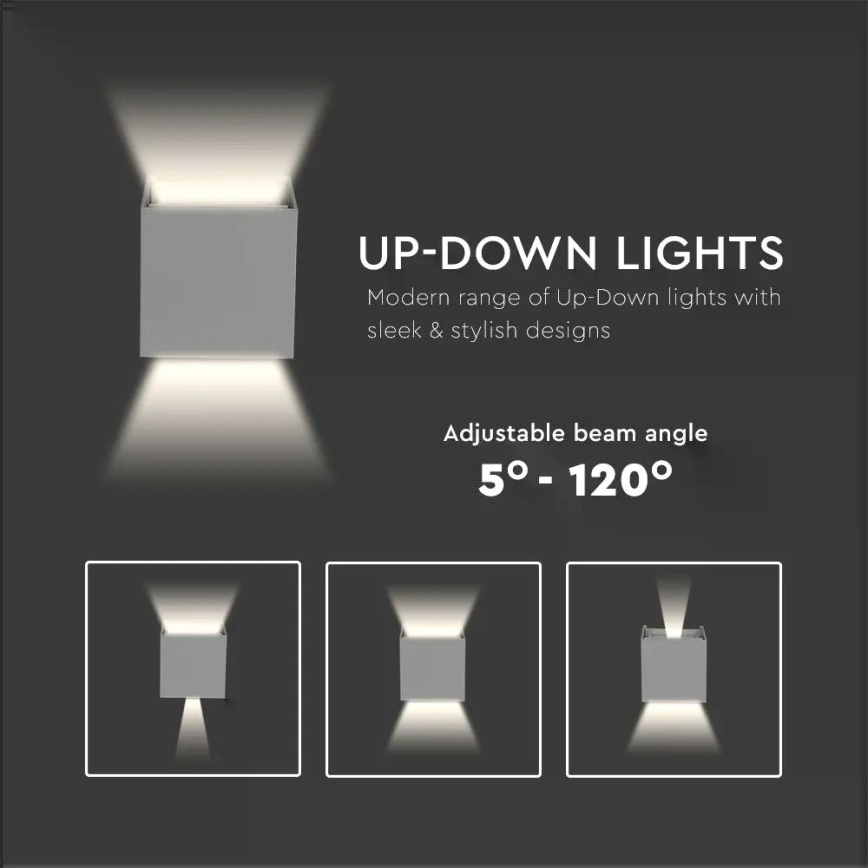 LED ulkoseinävalaisin LED/5W/230V 3000K IP65 harmaa