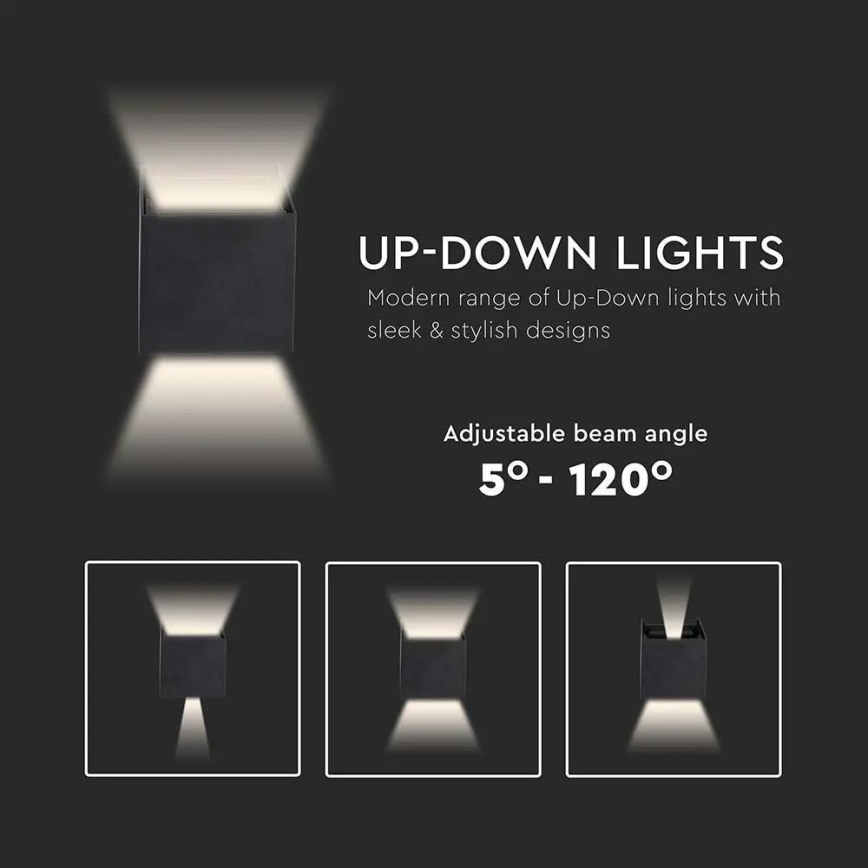 LED ulkoseinävalaisin LED/5W/230V 3000K IP65 musta