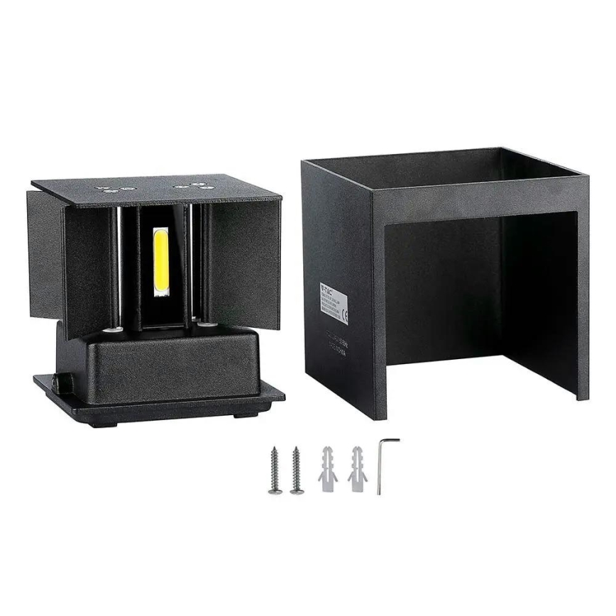 LED ulkoseinävalaisin LED/5W/230V 3000K IP65 musta