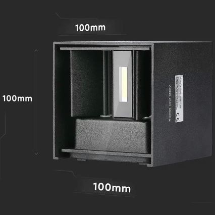 LED ulkoseinävalaisin LED/5W/230V 3000K IP65 musta