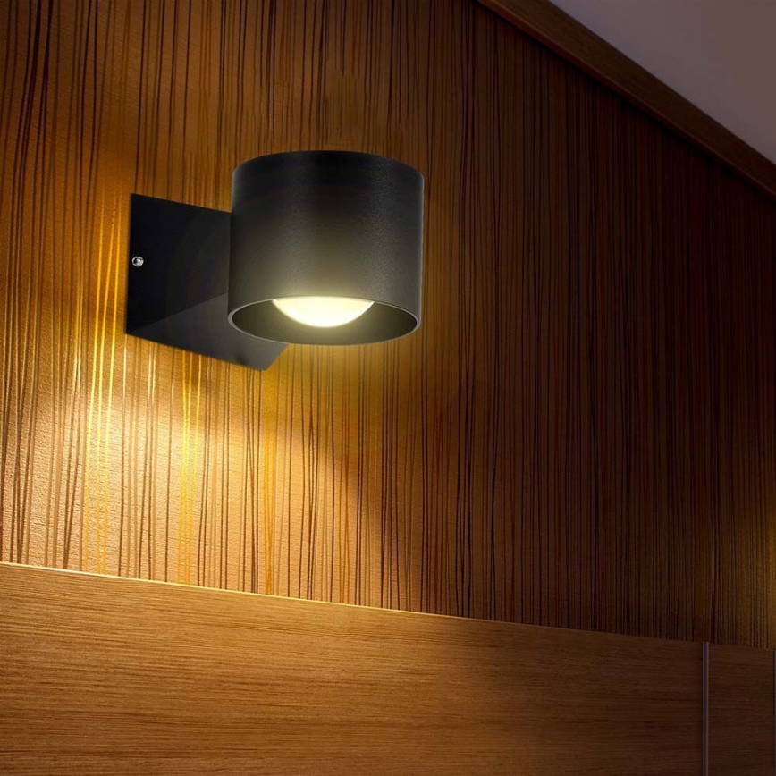 LED-ulkoseinävalaisin LED/5W/230V 3000K IP65 musta