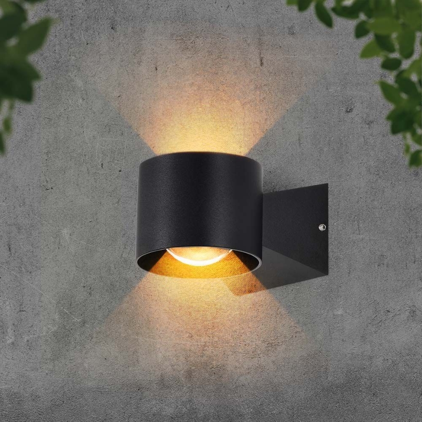 LED-ulkoseinävalaisin LED/5W/230V 3000K IP65 musta