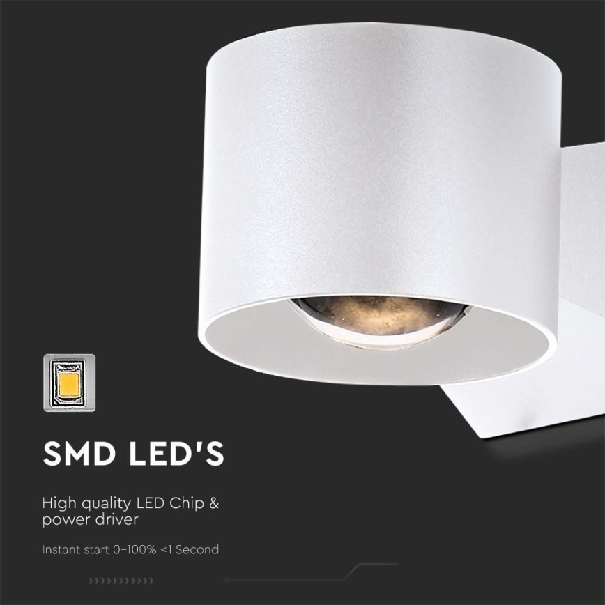 LED-ulkoseinävalaisin LED/5W/230V 3000K IP65 valkoinen