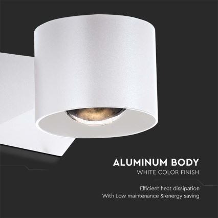 LED-ulkoseinävalaisin LED/5W/230V 3000K IP65 valkoinen