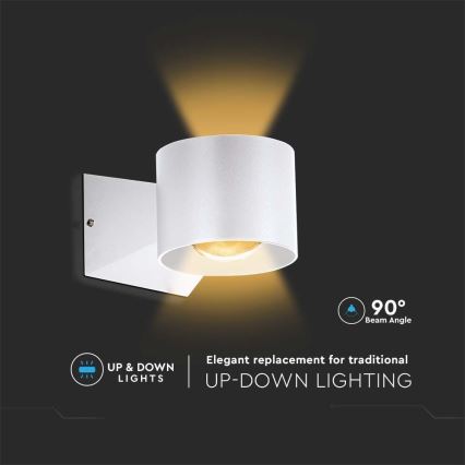 LED-ulkoseinävalaisin LED/5W/230V 3000K IP65 valkoinen