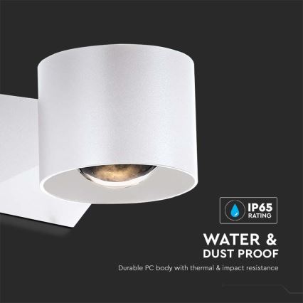 LED-ulkoseinävalaisin LED/5W/230V 3000K IP65 valkoinen