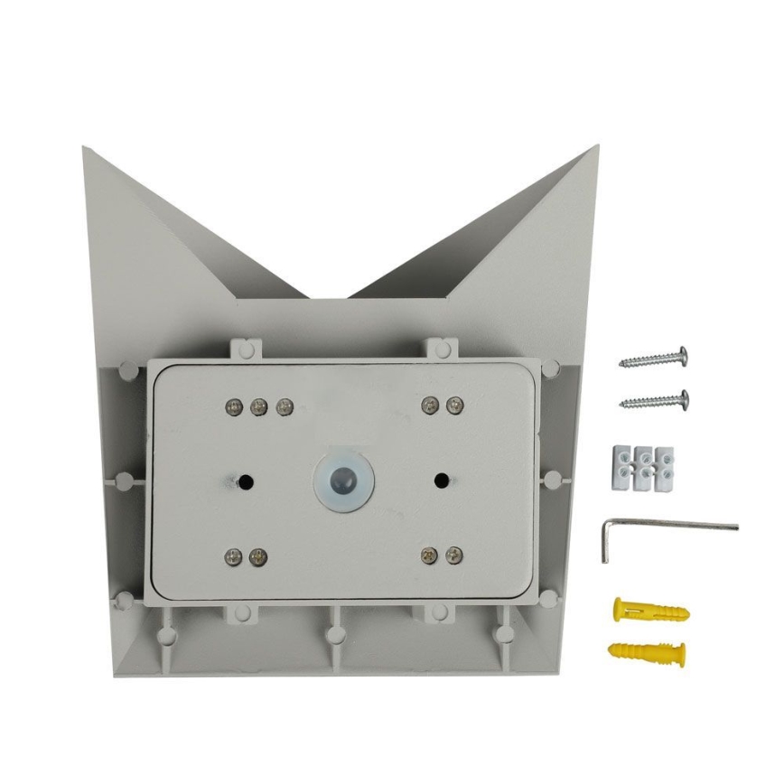 LED-ulkoseinävalaisin LED/5W/230V 4000K IP65 harmaa