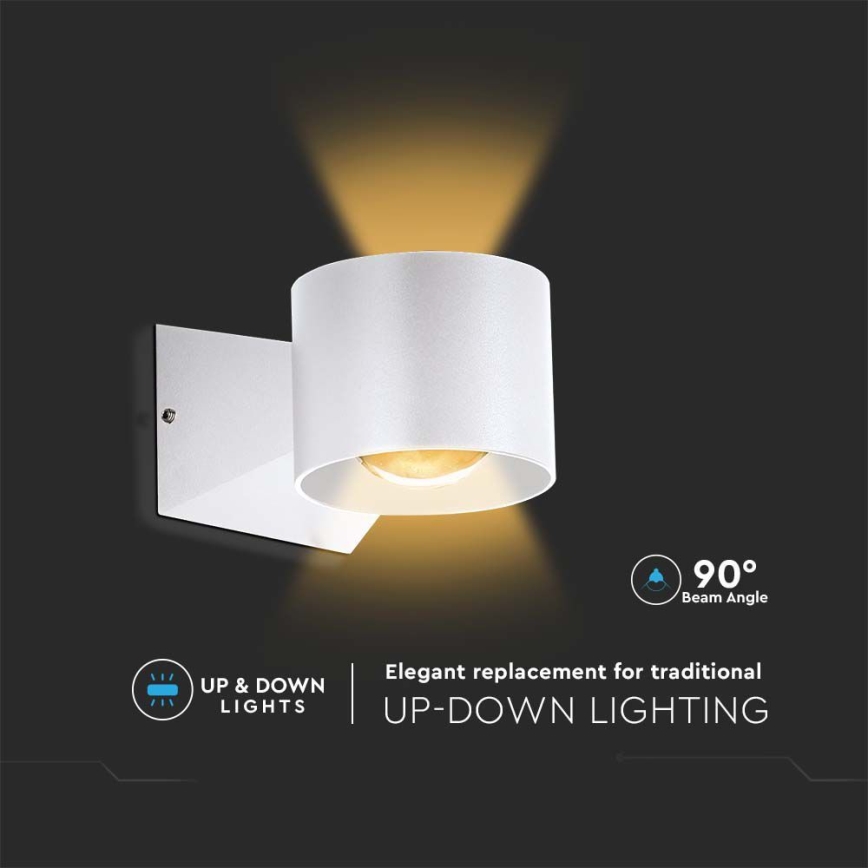 LED-ulkoseinävalaisin LED/5W/230V 4000K IP65 valkoinen