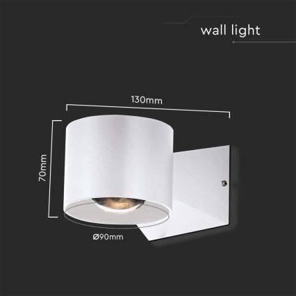 LED-ulkoseinävalaisin LED/5W/230V 4000K IP65 valkoinen