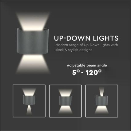 LED ulkoseinävalaisin LED/6W/230V 3000K IP65 musta