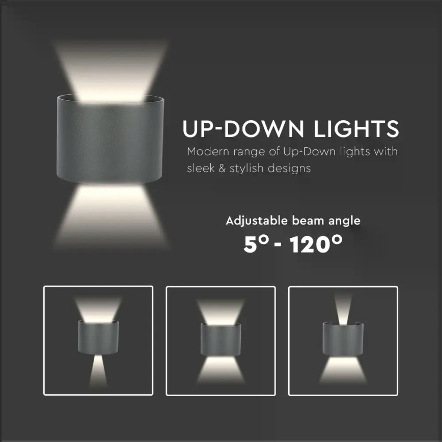 LED ulkoseinävalaisin LED/6W/230V 3000K IP65 musta