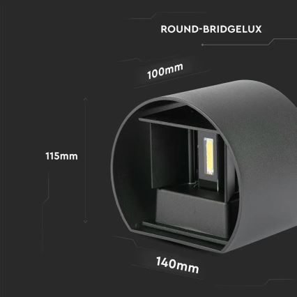 LED ulkoseinävalaisin LED/6W/230V 3000K IP65 musta