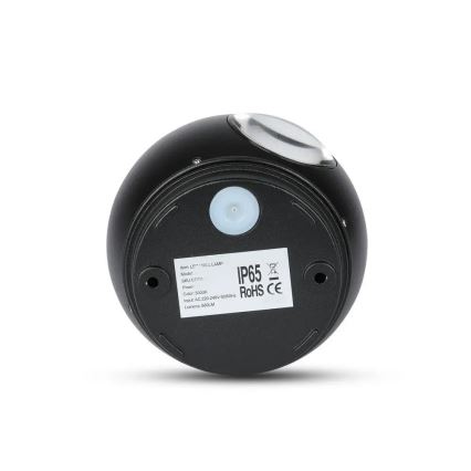 LED-ulkoseinävalaisin LED/6W/230V 3000K IP65 musta