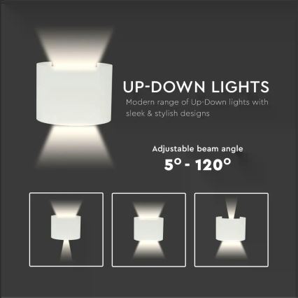 LED ulkoseinävalaisin LED/6W/230V 3000K IP65 valkoinen