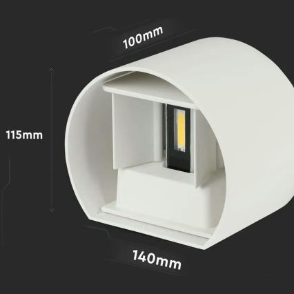 LED ulkoseinävalaisin LED/6W/230V 4000K IP65 valkoinen