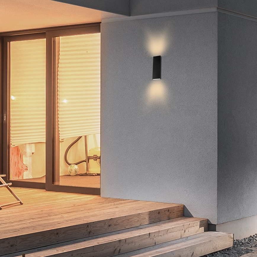LED-ulkoseinävalaisin LED/8W/230V 4000K IP65 musta