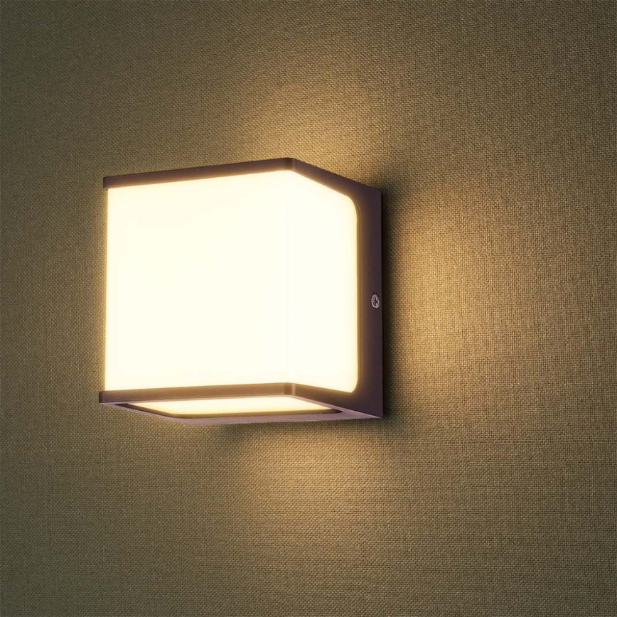 LED-ulkoseinävalaisin LED/8W/230V IP65 3000K ruskea