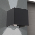 LED Ulkoseinävalaisin liike- ja hämärätunnistimella CUBE-S LED/13W/230V IP54 antrasiitti