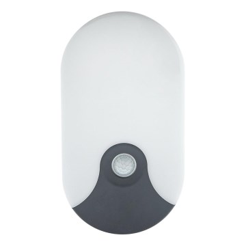LED Ulkoseinävalaisin liiketunnistimella LED/18W/230V IP44 antrasiitti