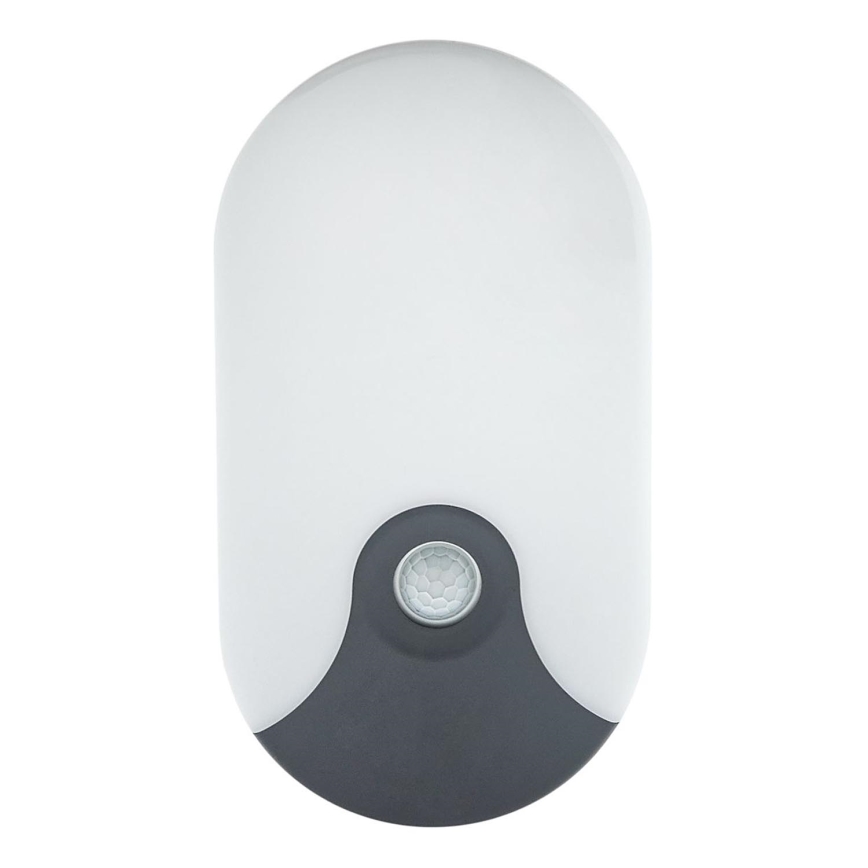 LED Ulkoseinävalaisin liiketunnistimella LED/18W/230V IP44 antrasiitti