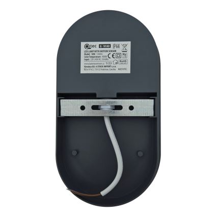 LED Ulkoseinävalaisin liiketunnistimella LED/18W/230V IP44 antrasiitti