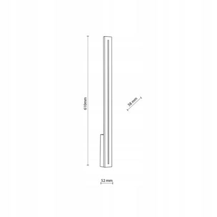 LED-ulkoseinävalaisin LINEA LED/12W/230V IP65 61 cm antrasiitti
