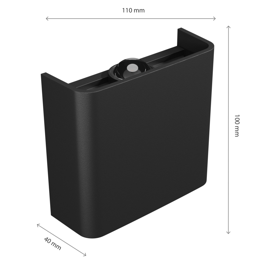 LED-ulkoseinävalaisin LUNARIX LED/2W/230V 3000-6000K CRI 90 IP54 musta