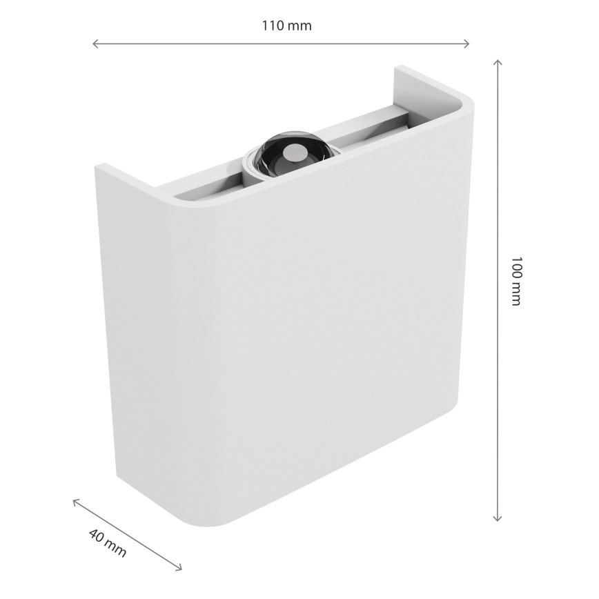 LED-ulkoseinävalaisin LUNARIX LED/2W/230V 3000-6000K CRI 90 IP54 valkoinen