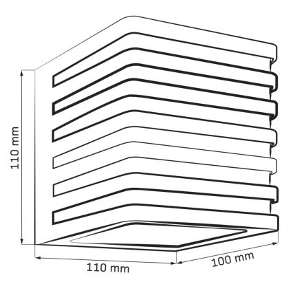 LED-ulkoseinävalaisin MAXWELL LED/10W/230V IP54 grafiitti