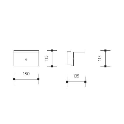 LED-ulkoseinävalaisin NATURA LED/12W/230V 4000K IP65 ruskea/antrasiitti