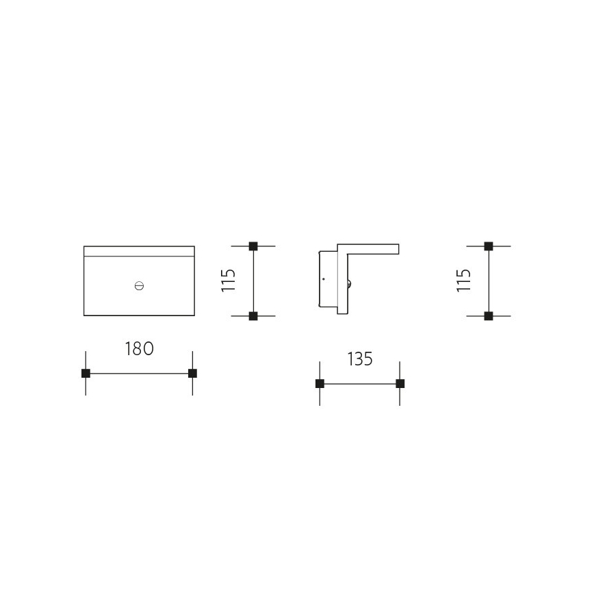 LED-ulkoseinävalaisin NATURA LED/12W/230V 4000K IP65 ruskea/antrasiitti