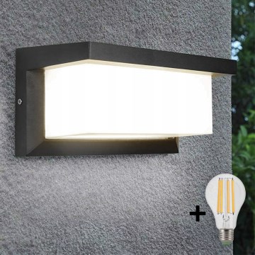 LED-ulkoseinävalaisin NEELY 1xE27/9W/230V 3000K IP54 antrasiitti