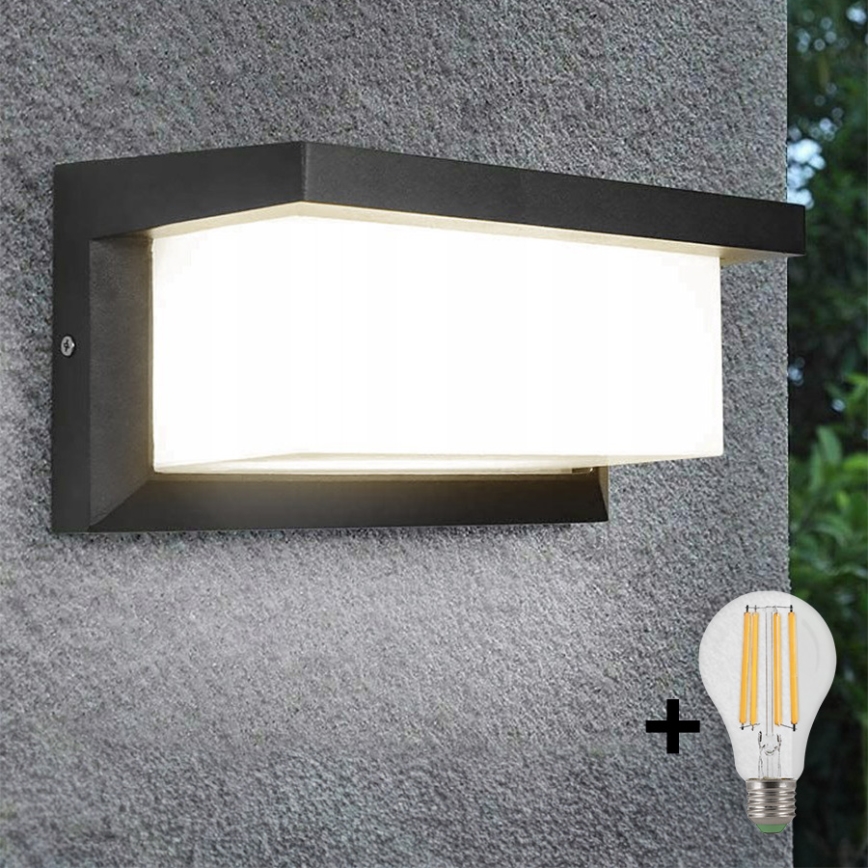 LED-ulkoseinävalaisin NEELY 1xE27/9W/230V 4000K IP54 antrasiitti