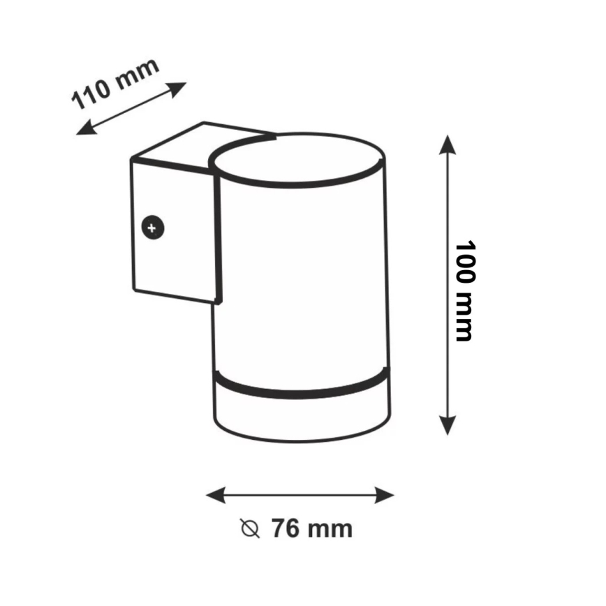 LED-ulkoseinävalaisin NIVERO LED/6,5W mattakromi IP44