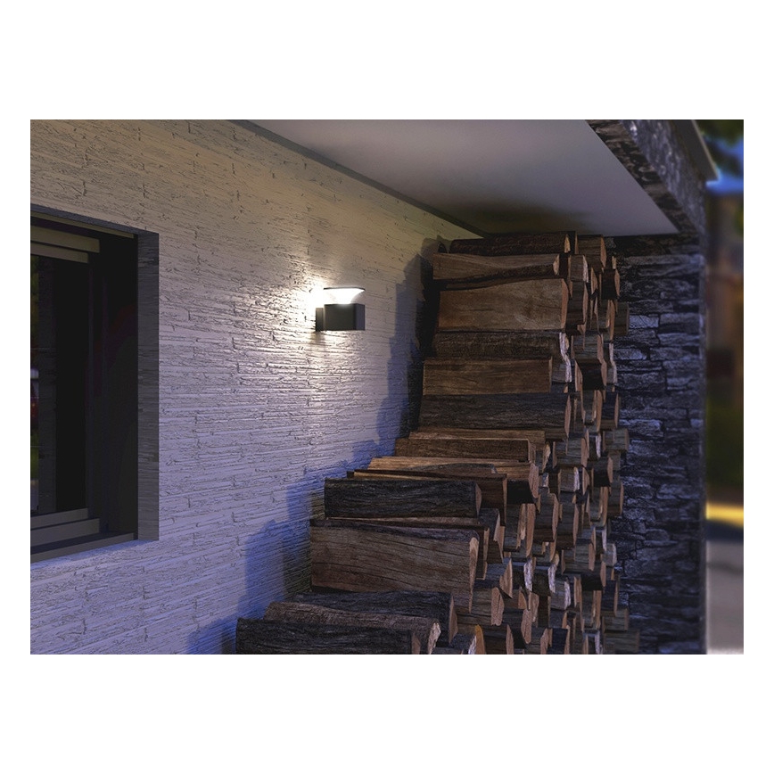 LED-ulkoseinävalaisin ORNELA LED/6W/230V 3000K IP54 antrasiitti