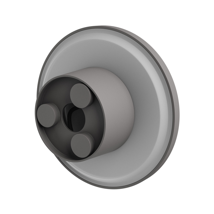 LED-ulkoseinävalaisin PIATTA LED/18W/230V 3000/4000/6000K halkaisija 25 cm IP44 harmaa