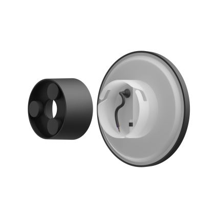 LED-ulkoseinävalaisin PIATTA LED/18W/230V 3000/4000/6000K halkaisija 25 cm IP44 musta