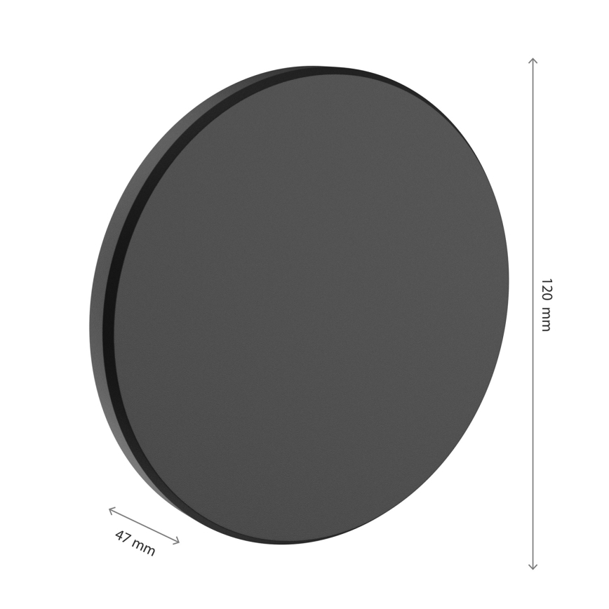LED-ulkoseinävalaisin PIATTA LED/18W/230V 3000/4000/6000K halkaisija 25 cm IP44 musta