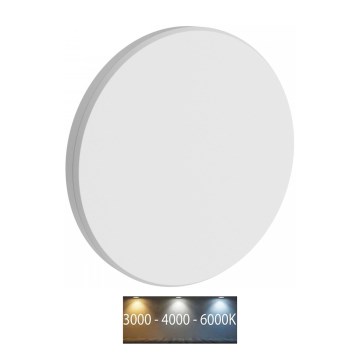 LED-ulkoseinävalaisin PIATTA LED/9W/230V 3000/4000/6000K halkaisija 12 cm IP44 valkoinen