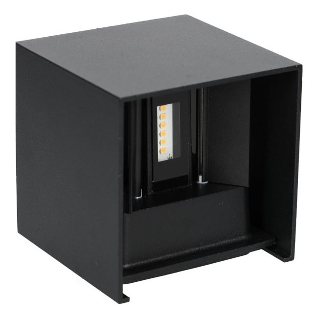 LED-ulkoseinävalaisin QUERK 2xLED/3W/230V 3000K IP54 musta