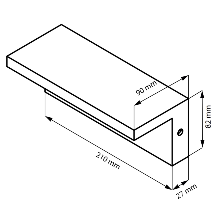 LED-ulkoseinävalaisin TESA LED/10W/230V IP54 musta