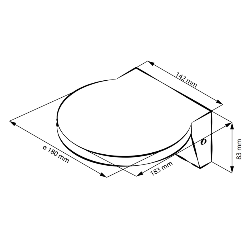 LED-ulkoseinävalaisin TESA LED/10W/230V IP54 musta